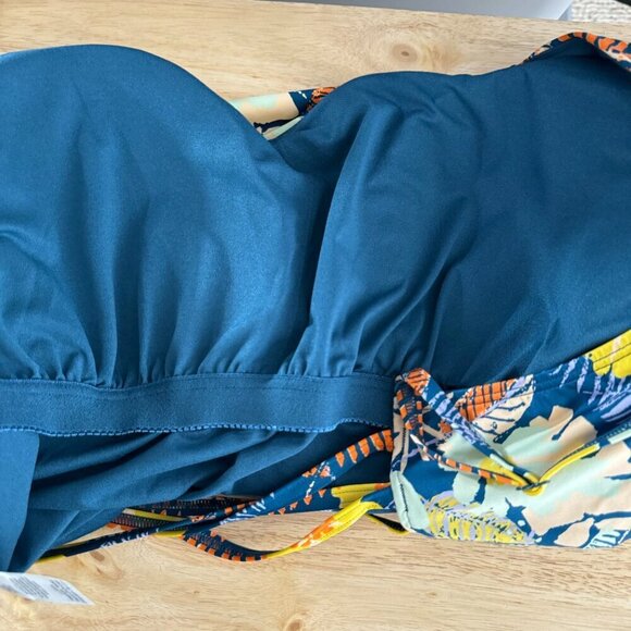 L.L. Bean Tankini Swim Top Womens 24W Tropical Floral Multicolored NWT SW-1955 - Picture 5 of 8